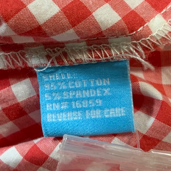 J. McLaughlin Women's Size Medium Red & White Gingham Button-Up Shirt - (F32) - Picture 6 of 6